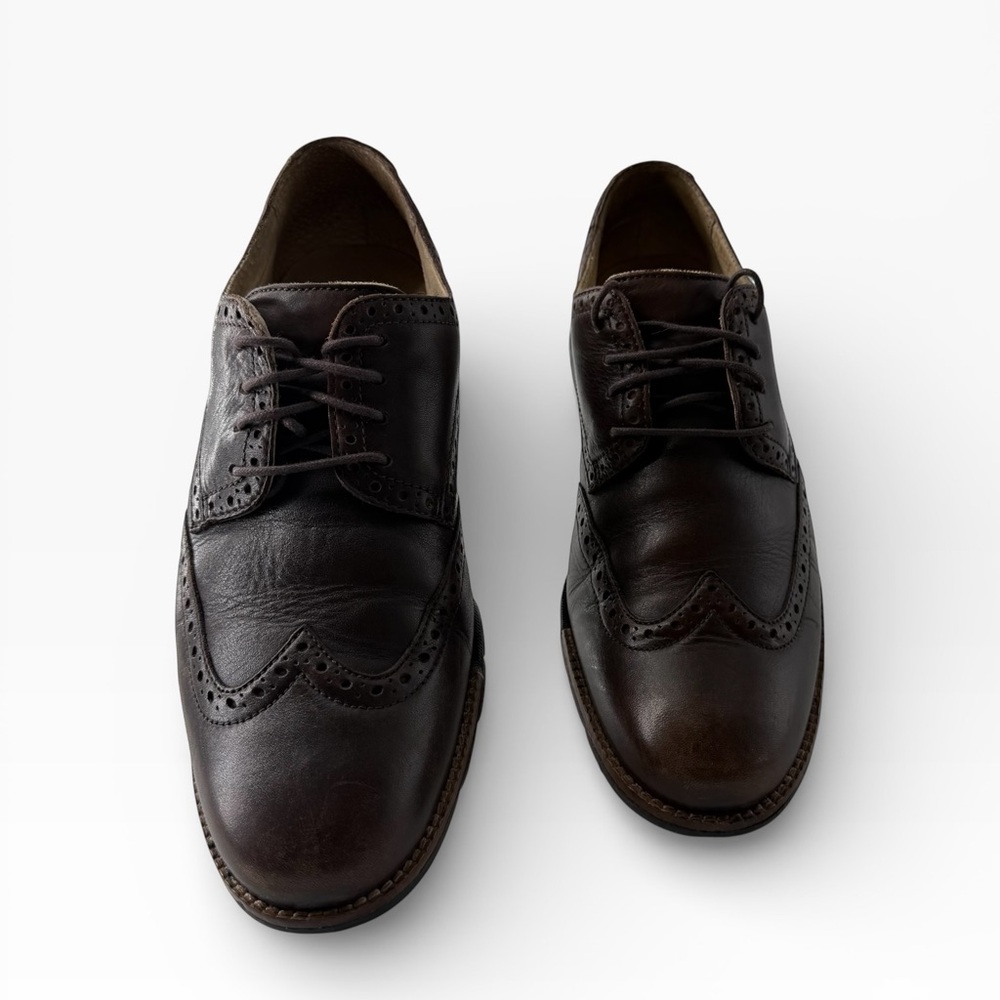 Cole Haan Grand OS Men's Wingtip Oxfords Derby Brown Leather Classic Shoes Sz 8M